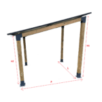 abri jardin solaire dimensions