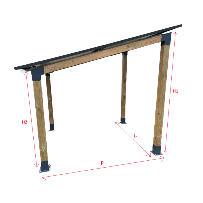 abri jardin solaire dimensions