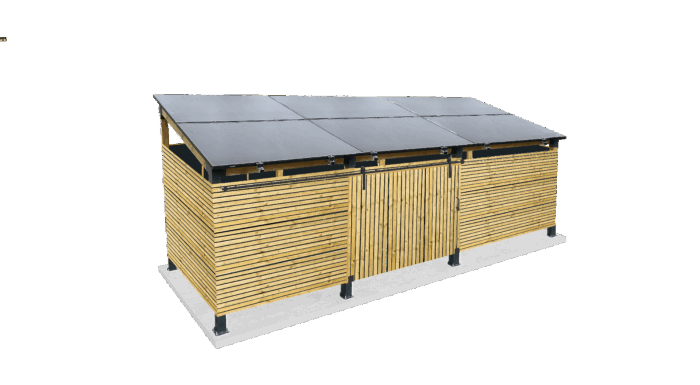 abri jardin 6 panneaux solaires