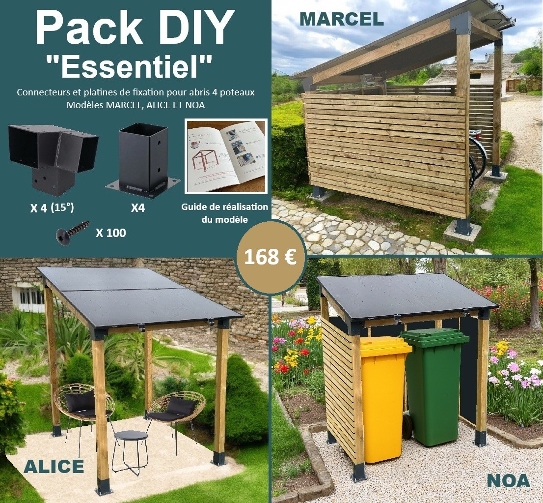 DIY-4-poteaux pack-diy-4-poteaux-abri-jardin-solaire